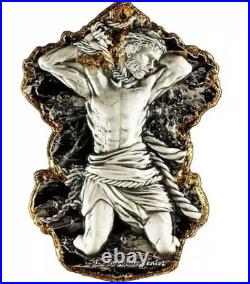 2025 Cameroon St. Simon 12 Apostles 2 oz Antique Finish Silver Coin Mint Sealed