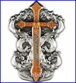 2025 Cameroon St. Simon 12 Apostles 2 oz Antique Finish Silver Coin Mint Sealed