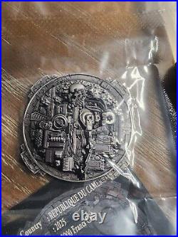 2025 Cameroon SteamPunk Machina 2oz. 999 Silver High Relief Coin 45/199