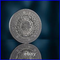2025 Cameroon Zeus The Great Greek Mythology 3 oz Antique finish Silver Coin