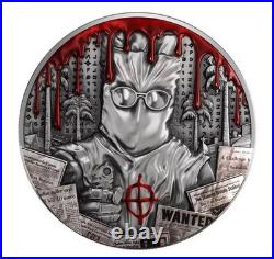 2025 Chad True Crime Zodiac Killer 2 oz Silver Colorized Antiqued Coin