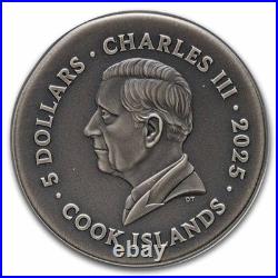 2025 Cook Islands 1 oz Silver Antique Leon (with Box & COA)