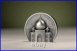2025 Cook Islands Historical Monuments Taj Mahal 2 oz Silver Antiqued Coin 2025 Cook Islands Historical Monuments Taj Mahal 2 oz Silver Antiqued Coin