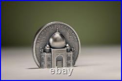 2025 Cook Islands Historical Monuments Taj Mahal 2 oz Silver Antiqued Coin 2025 Cook Islands Historical Monuments Taj Mahal 2 oz Silver Antiqued Coin