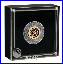 2025 FERRIS WHEEL Antiqued 2oz Colored Silver $2 COIN withSwarovski NGC MS70 F