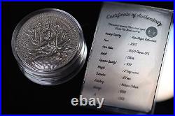 2025 Gabon Thousand Armed & Eyed Guan Yin Bodhisattva Buddha 2 oz Silver Coin