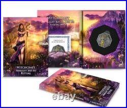 2025 Germaina 1 oz Silver Witchcraft Herbalist Antiqued and Gold Gilded