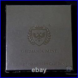 2025 Germania Mint Ingwaz Rune Antique Silver 1 oz UV Effect Box & COA Sealed