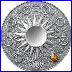 2025 Ghana Neptune Solar System 2 oz Antique finish Silver Coin