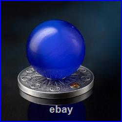 2025 Ghana Neptune Solar System 2 oz Antique finish Silver Coin