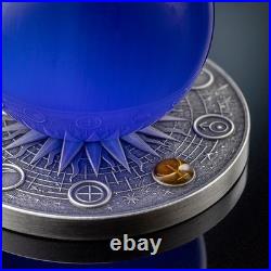 2025 Ghana Neptune Solar System 2 oz Antique finish Silver Coin