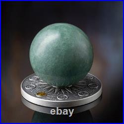 2025 Ghana Uranus Solar System 2 oz Antique finish Silver Coin
