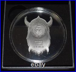 2025 Ghana Viking Skull Series 1 oz. 999 Silver Antique Finish Coin withOGP & COA