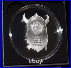 2025 Ghana Viking Skull Series 1 oz. 999 Silver Antique Finish Coin withOGP & COA