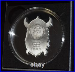2025 Ghana Viking Skull Series 1 oz. 999 Silver Antique Finish Coin withOGP & COA