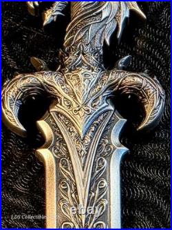 2025 Korea Sword of Chiwoo 2.5 oz Silver Antiqued Shaped Art Bar