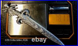 2025 Korea Sword of Chiwoo 2.5 oz Silver Antiqued Shaped Art Bar