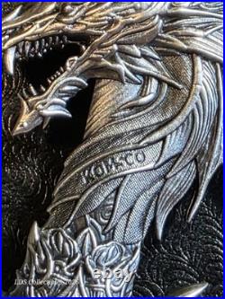 2025 Korea Sword of Chiwoo 2.5 oz Silver Antiqued Shaped Art Bar