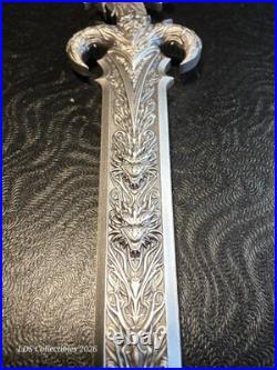 2025 Korea Sword of Chiwoo 2.5 oz Silver Antiqued Shaped Art Bar