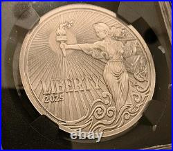 2025 Lady Liberty & Eagle High Relief NGC MS70 Antiqued 1oz Silver Jody Clark $1