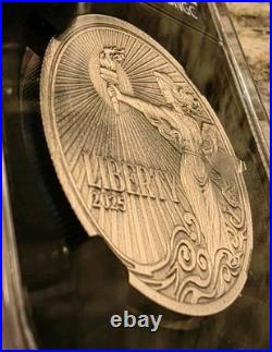 2025 Lady Liberty & Eagle High Relief NGC MS70 Antiqued 1oz Silver Jody Clark $1