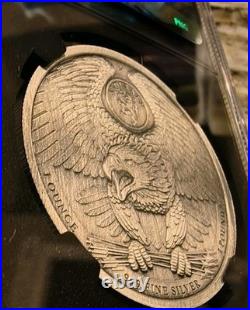 2025 Lady Liberty & Eagle High Relief NGC MS70 Antiqued 1oz Silver Jody Clark $1