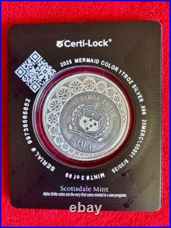2025 MERMAID ANTIQUE COLOR 1 OZ SILVER COIN ONLY 99 in ALPHA STRIKE XMAS