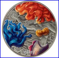 2025 MERMAID ANTIQUE COLOR 1 OZ SILVER COIN ONLY 99 in ALPHA STRIKE XMAS