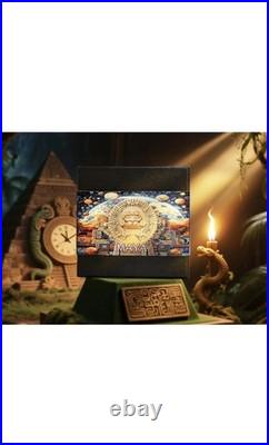 2025 Maya 2oz Silver Gold Gilded Coin Cameroon 2000 Franc #21/299 HighRelief COA 2025 Maya 2oz Silver Gold Gilded Coin Cameroon 2000 Franc #21/299 HighRelief COA