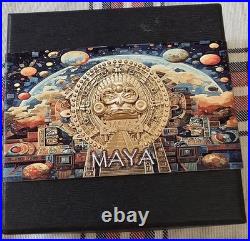 2025 Maya 2oz Silver Gold Gilded Coin Cameroon 2000 Franc #21/299 HighRelief COA 2025 Maya 2oz Silver Gold Gilded Coin Cameroon 2000 Franc #21/299 HighRelief COA