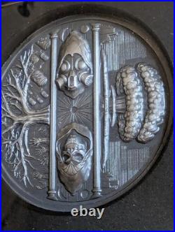 2025 Niue 2 oz Silver Life & Death Dual UHR Antiqued NGC MS70 HIGH RELIEF RARE