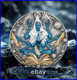 2025 Niue Cobellion 2 oz Silver Antiqued Gilded High Relief Coin