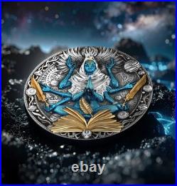 2025 Niue Cobellion 2 oz Silver Antiqued Gilded High Relief Coin