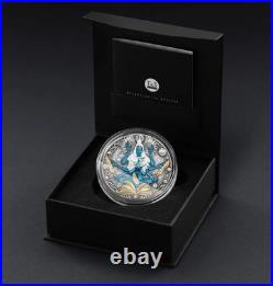 2025 Niue Cobellion 2 oz Silver Antiqued Gilded High Relief Coin