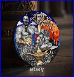 2025 Niue Stories Aladdin and the Wonderful Lamp 2 oz Silver Antiqued Coin