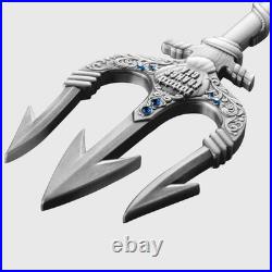 2025 Republic Tchad Poseidon Trident 2 Oz Silver Coin (Antiqued Finish)