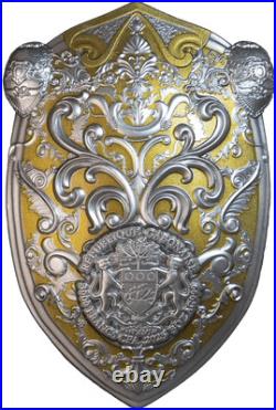 2025 Republic of Gabonaise Shield Perseus 3 oz Silver Colorized Antiqued Coin 2025 Republic of Gabonaise Shield Perseus 3 oz Silver Colorized Antiqued Coin