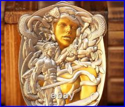 2025 Republic of Gabonaise Shield Perseus 3 oz Silver Colorized Antiqued Coin 2025 Republic of Gabonaise Shield Perseus 3 oz Silver Colorized Antiqued Coin