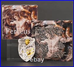 2025 Republic of Gabonaise Shield Perseus 3 oz Silver Colorized Antiqued Coin 2025 Republic of Gabonaise Shield Perseus 3 oz Silver Colorized Antiqued Coin