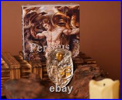 2025 Republic of Gabonaise Shield Perseus 3 oz Silver Colorized Antiqued Coin 2025 Republic of Gabonaise Shield Perseus 3 oz Silver Colorized Antiqued Coin