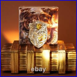 2025 Republic of Gabonaise Shield Perseus 3 oz Silver Colorized Antiqued Coin 2025 Republic of Gabonaise Shield Perseus 3 oz Silver Colorized Antiqued Coin