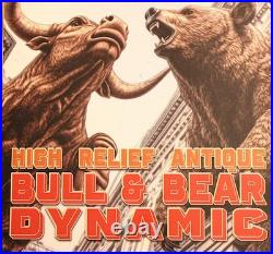 2025 SAMOA 1oz SILVER BULL & BEAR DYNAMICS ULTRA-HIGH RELIEF ANTIQUED BU COIN