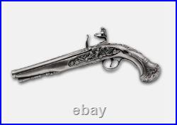 2025 Samoa 2 oz Silver George Washington's Flintlock Pistol Coin