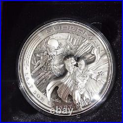 2025 Samoa DC Superman Last Son of Krypton 10 oz Multilayer Silver Antiqued Coin