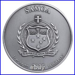 2025 Samoa DC Superman Last Son of Krypton 10 oz Multilayer Silver Antiqued Coin