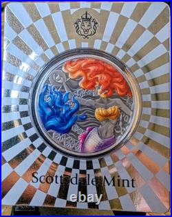 2025 Samoa Mermaid & Pearl 1 oz. 999 Silver Antique Colorized Coin Certi-Lock