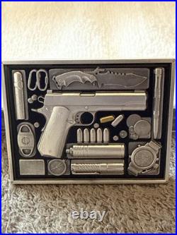 2025 Samoa Mission X M1911 Pistol 2oz. 999 Silver Coin Gold Gilded
