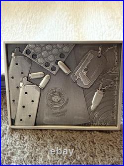 2025 Samoa Mission X M1911 Pistol 2oz. 999 Silver Coin Gold Gilded