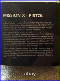 2025 Samoa Mission X M1911 Pistol 2oz. 999 Silver Coin Gold Gilded