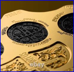 2025 Samoa The Holy Knuckles 2 oz Silver Antiqued Gilded Shaped Coin